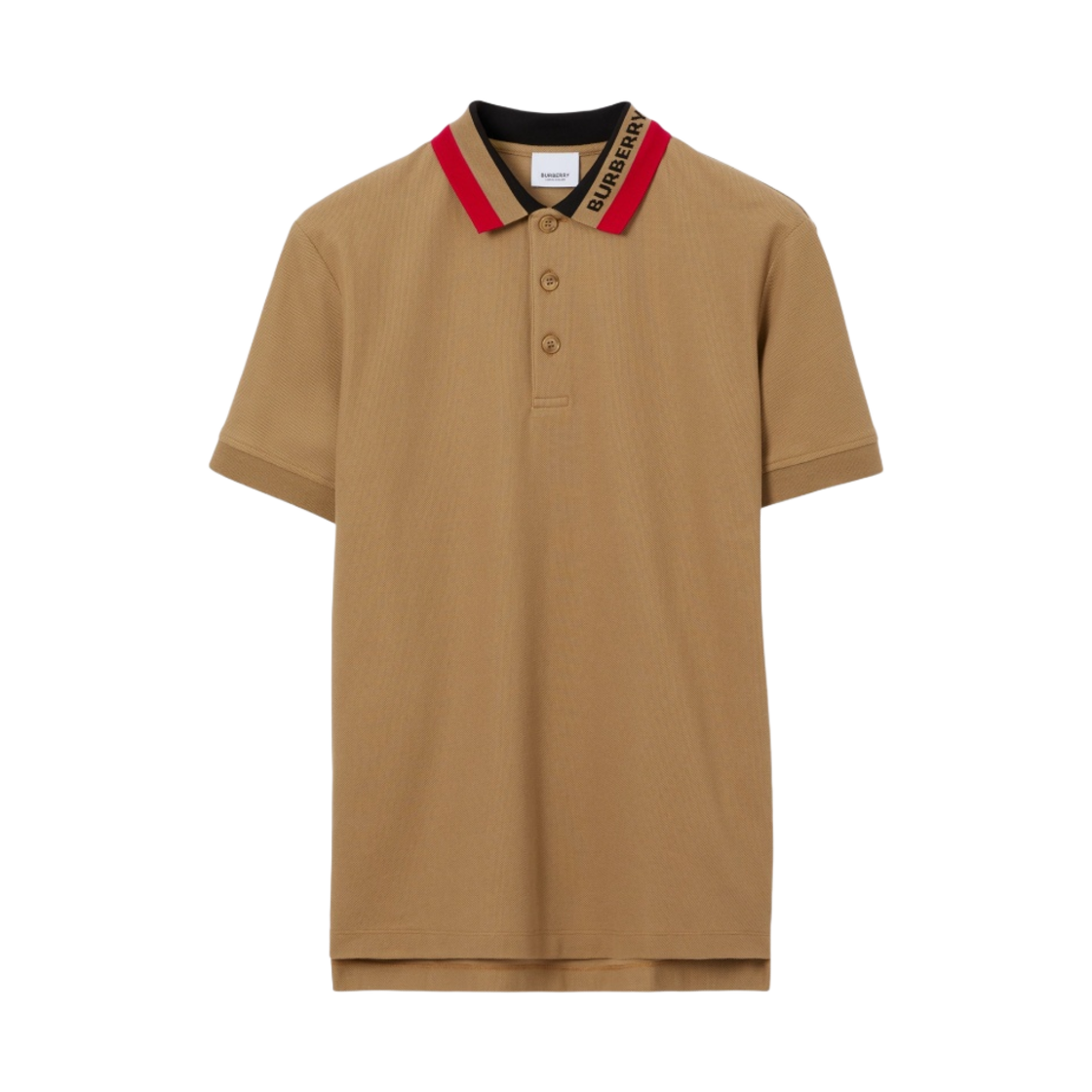 버버리 로고 디테일 코튼 피케 폴로 셔츠 카멜(Burberry Logo Detail Cotton Pique Polo Shirt Camel) - 1