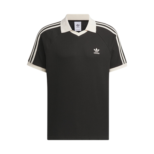 adidas WAFFLE SHORT SLEEVE POLO ブラック adidas WAFFLE SHORT SLEEVE POLO | atmos（アトモス） 公式