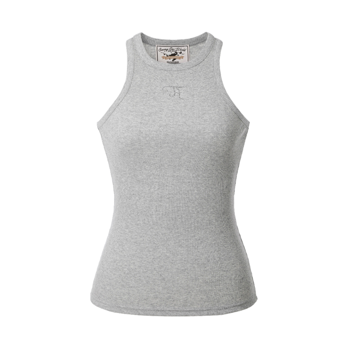 (W) 쓰리타임즈 쥬얼리 탱크 탑 롱 렝스 멜란지((W) Threetimes Jewel Tank Top Long Length Melange)