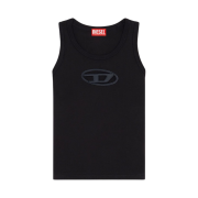 (W) Diesel T-Lynys-Od Tank Top with Cut-Out Oval D Logo Black