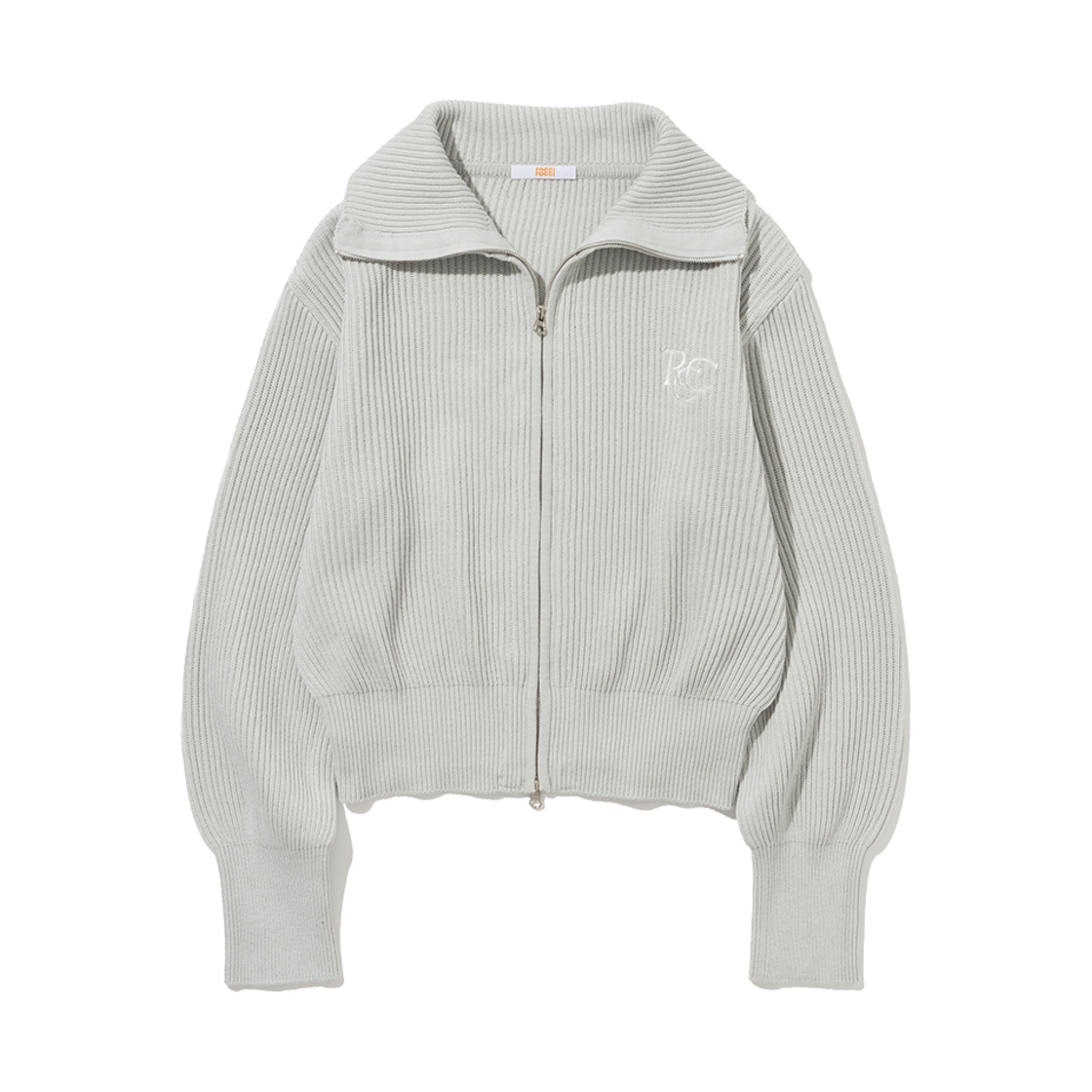 R2SO031GYF ROCCI ROCCI RCC Knit Zipup Cardigan Modern Grey