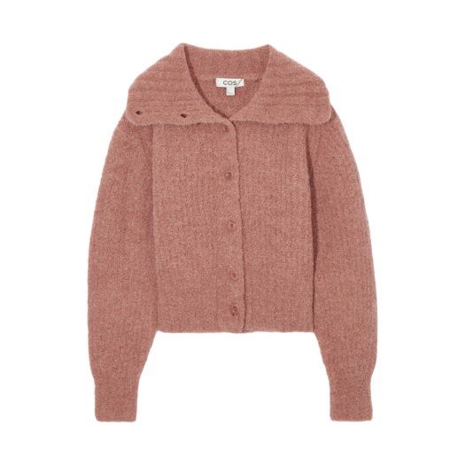 1203300002 (W) COS Spread-Collar Textured Alpaca Cardigan Light Orange