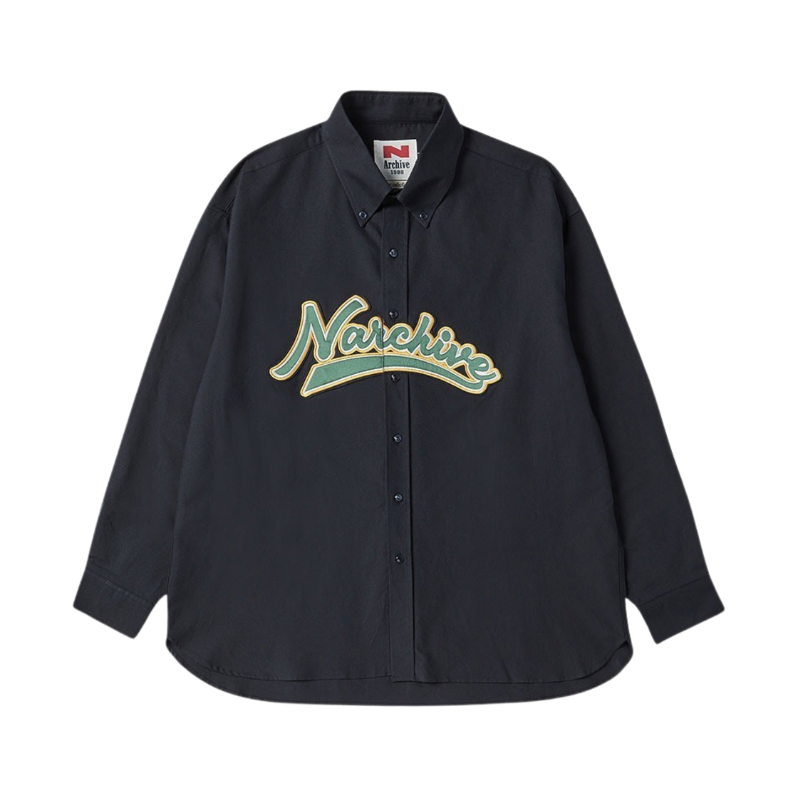 NV23FALS01NV N ARCHIVE Archive Sports Logo Oxford Shirt Navy