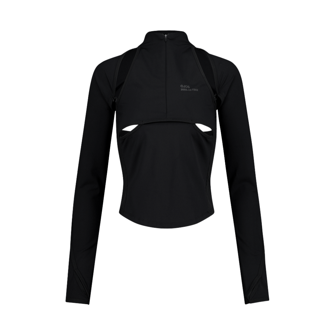 25SS-TS02-BK OJOS Detachable Bolero Halter T Black