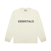 Essentials 3D Silicon Applique Boxy Long Sleeve T-Shirt Buttercream 2020
