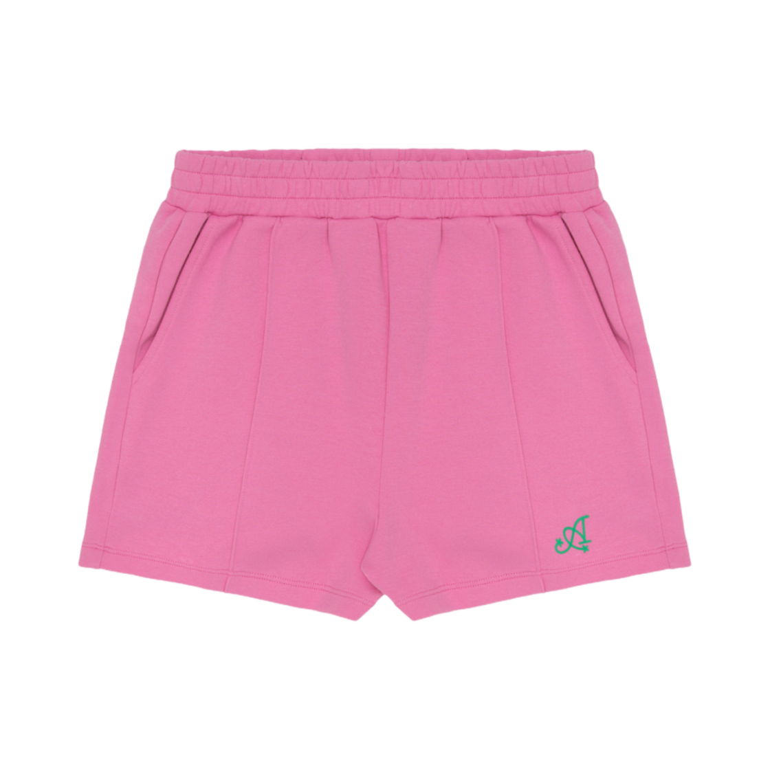 (W) 베이프 로고 트랙 쇼츠 핑크((W) BAPE Logo Track Shorts Pink) - 1