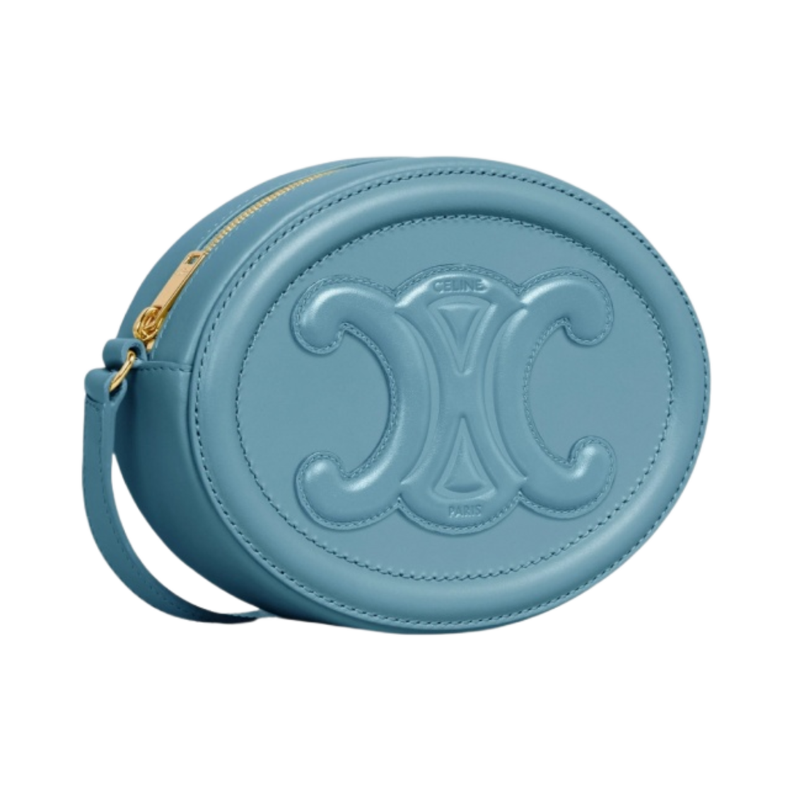 셀린느 스무스 카프스킨 크로스바디 오발 퍼스 레더 트리옹프 데님(Celine Crossbody Oval Purse Cuir Triomphe in Smooth Calfskin Denim) - 2