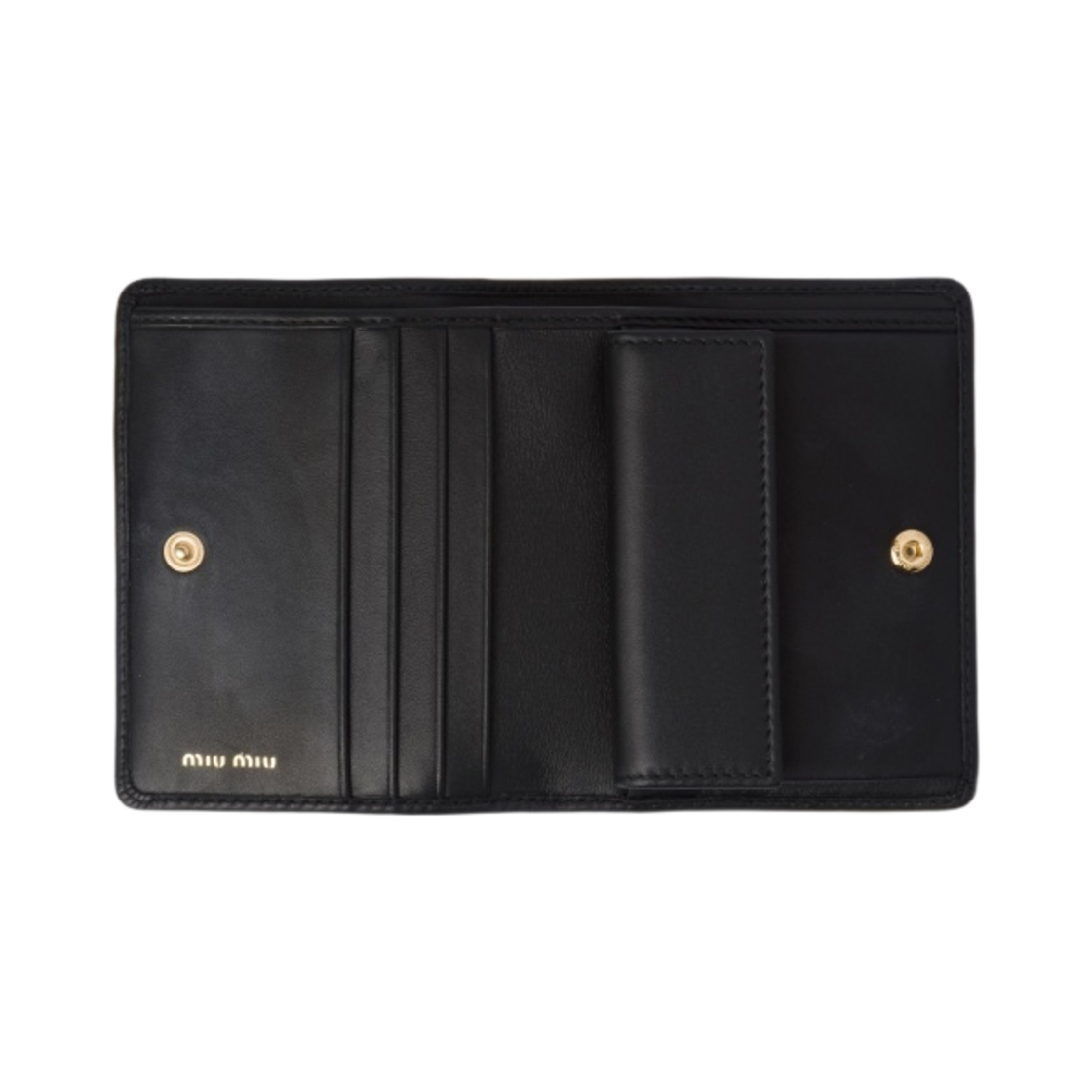 미우 미우 스몰 가죽 반지갑 블랙(Miu Miu Small Leather Wallet Black) - 2