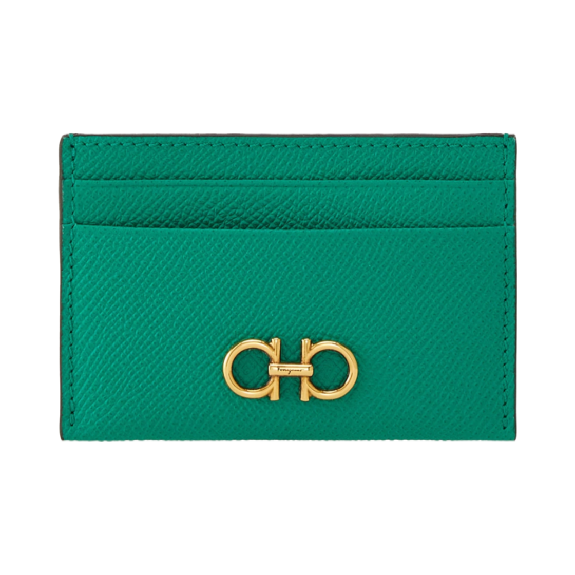 페라가모 간치니 크레딧 카드 홀더 에메랄드(Ferragamo Gancini Credit Card Holder Emerald) - 1