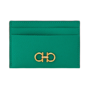 Ferragamo Gancini Credit Card Holder Emerald