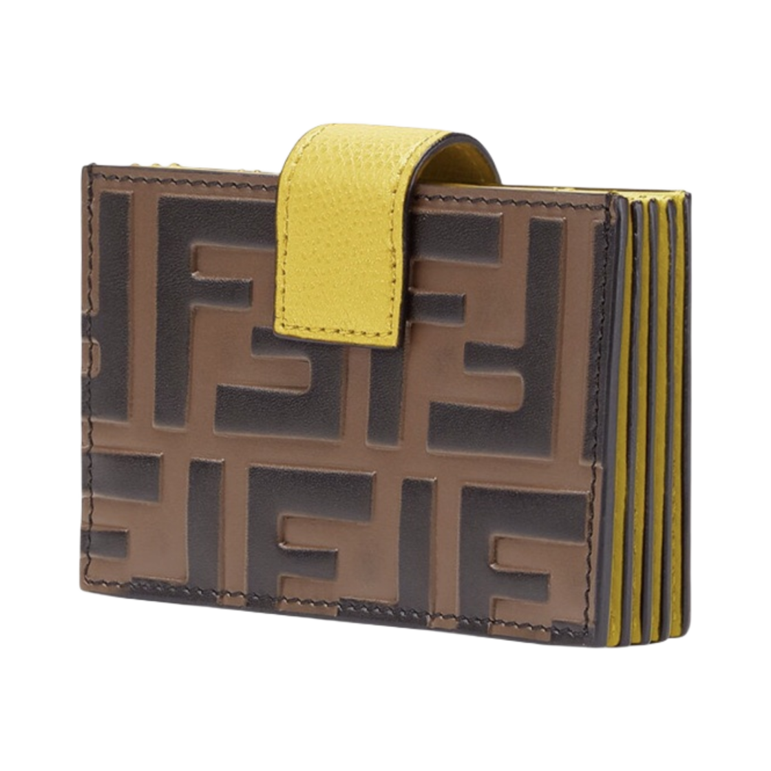 펜디 레더 거싯 카드 홀더 옐로우(Fendi Leather Gusseted Card Holder Yellow) - 2