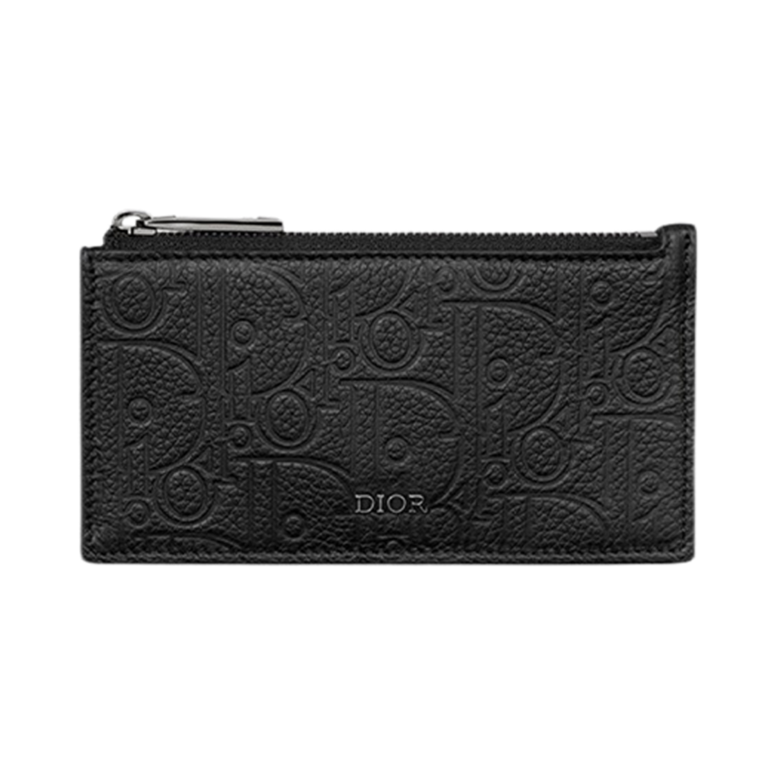 2ESBC318FLG-H00N Dior Zipped Card Holder with Split Ring Dior Gravity Leather Black