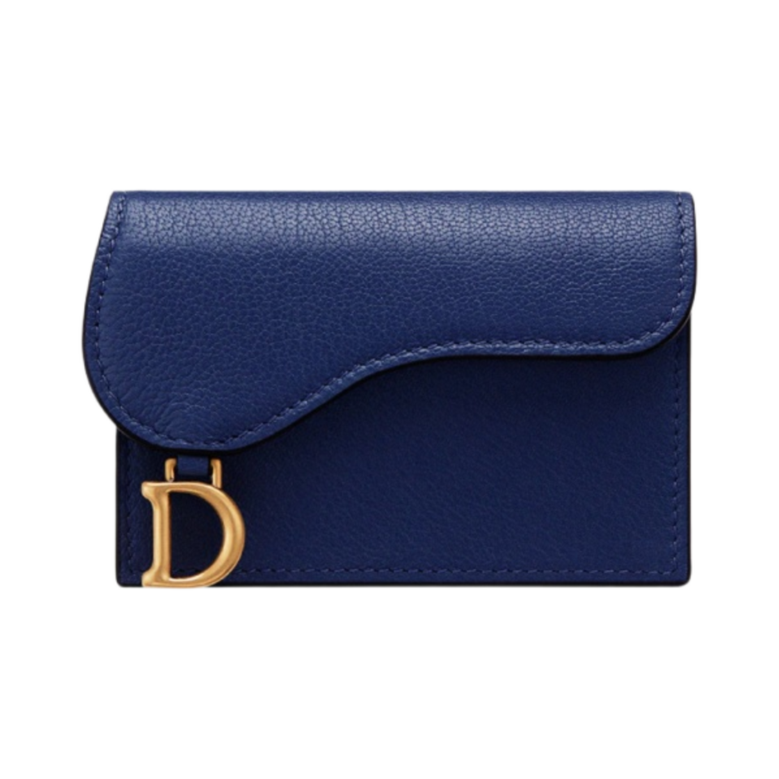 디올 고트스킨 새들 플랩 카드 홀더 로얄 블루(Dior Goatskin Saddle Flap Card Holder Royal Blue) - 1