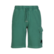 C.P. Company Cotton Fleece Cargo Shorts Frosty Spruce Green - 23SS