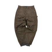 Undermycar Bill The Butcher 2 Layered Vintage Wool Carpenter Pants Brown  - 24FW