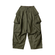(W) Kapital Combed Gabardine Ao Dai Cargo Pants Khaki