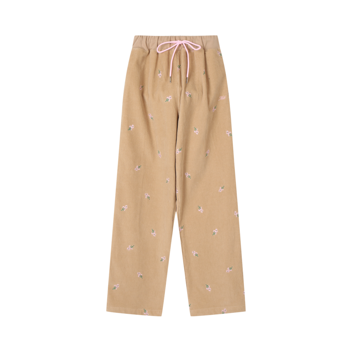 NEIB24FWPT003 Neib Floral Embroidery Corduroy Pants Beige