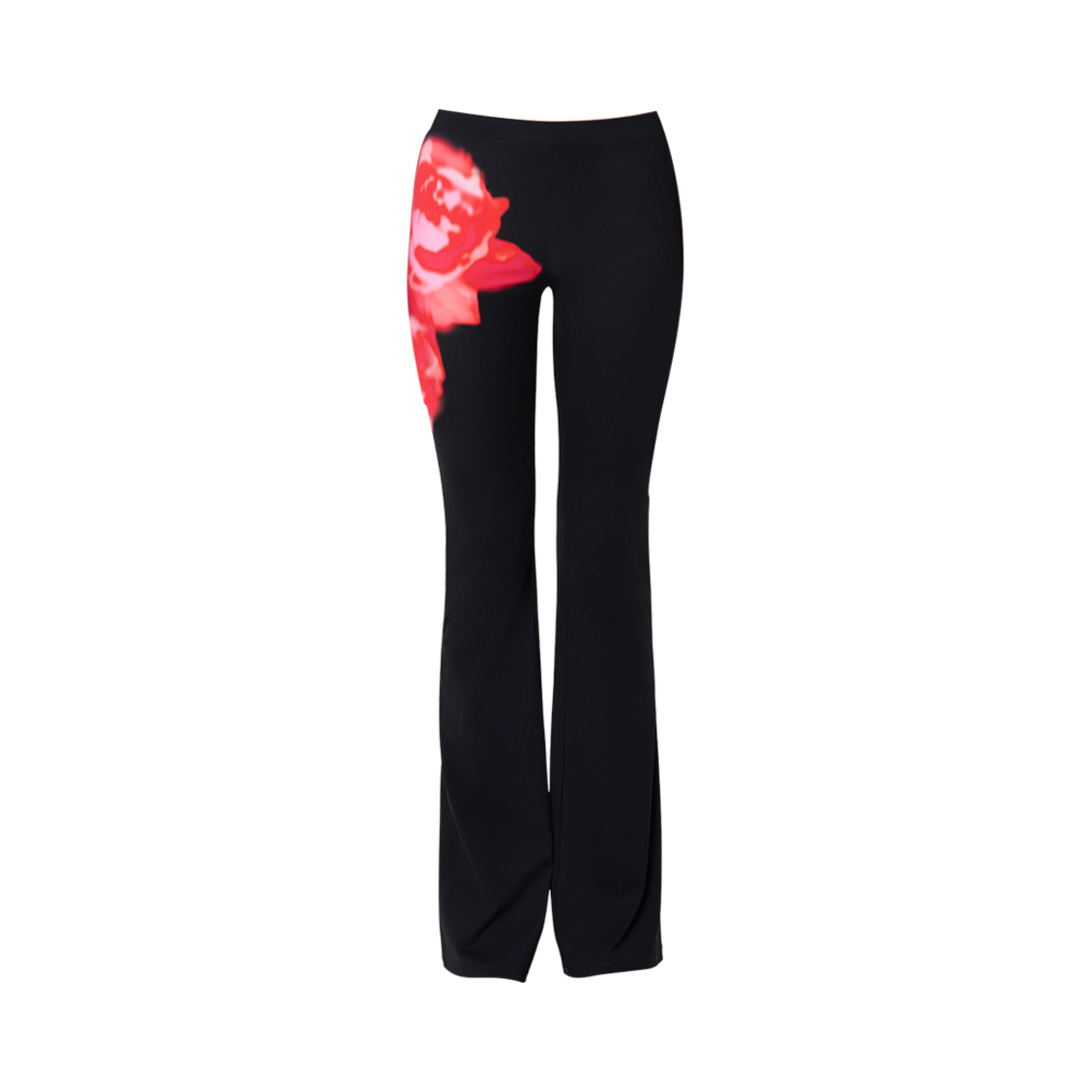 (W) 카이 x 이오네스 스무스 스트레치 로우 라이즈 팬츠 블랙 피오니((W) Khy x Ioannes Smooth Stretch Low Rise Pants Black Peony)