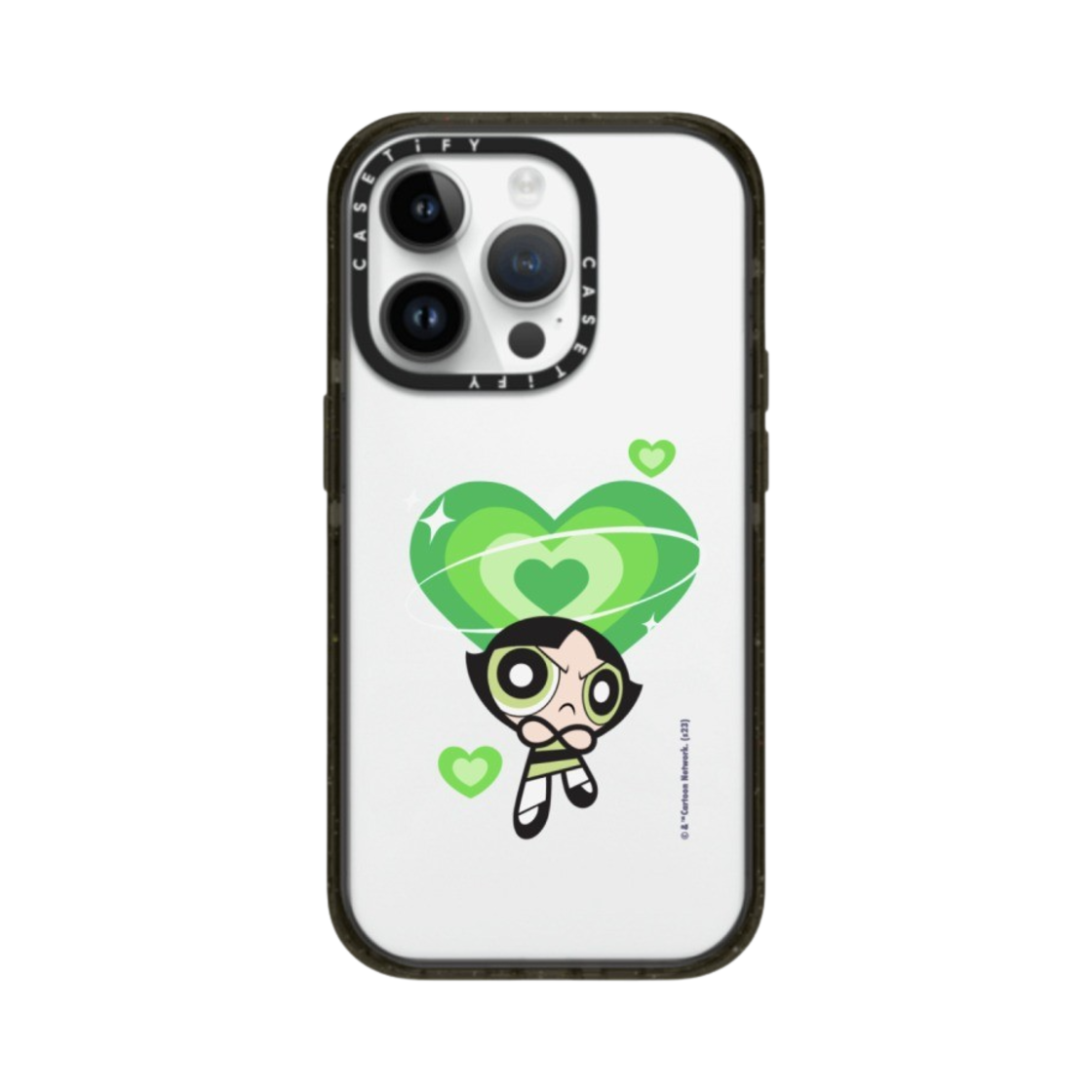 케이스티파이 x 파워퍼프걸 커스텀 아이폰 버터컵 임팩트 케이스 클리어 블랙(Casetify x The Powerpuff Girls Custom iPhone Buttercup Impact Case Clear Black) - 1