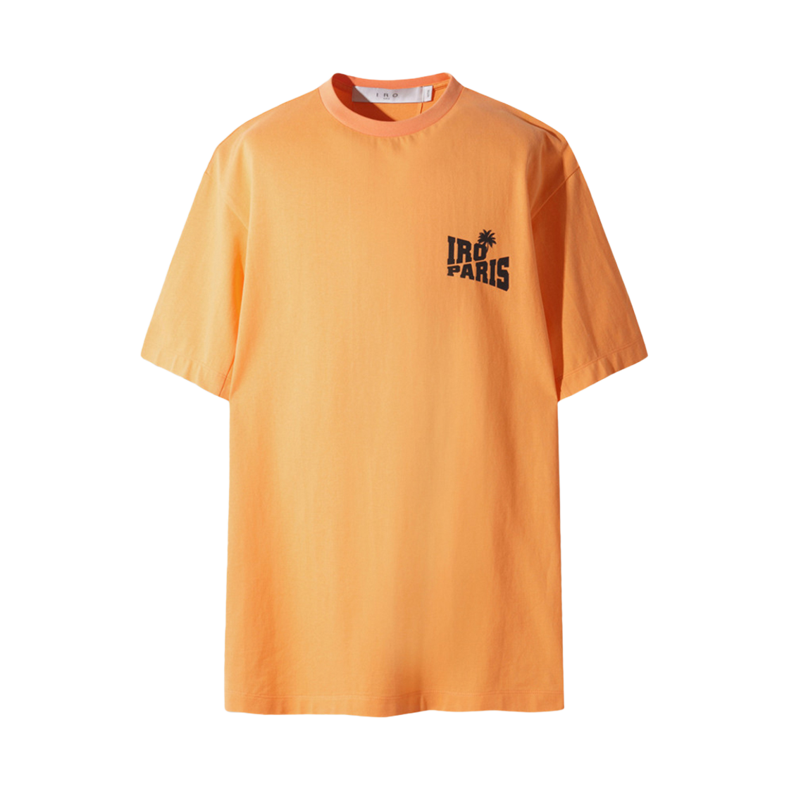 이로 팜트리 그래픽 세미오버 코튼 티셔츠 오렌지(Iro Palmtree Graphic Semi Over Cotton T-Shirt Orange) - 1