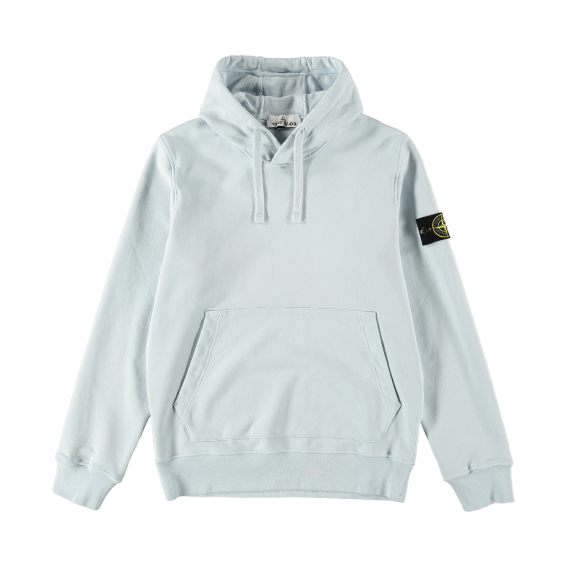 스톤 아일랜드 64151 코튼 플리스 후드 스웨트셔츠 스카이 블루 - 21SS(Stone Island 64151 Cotton Fleece Hooded Sweatshirt Sky Blue - 21SS) - 1