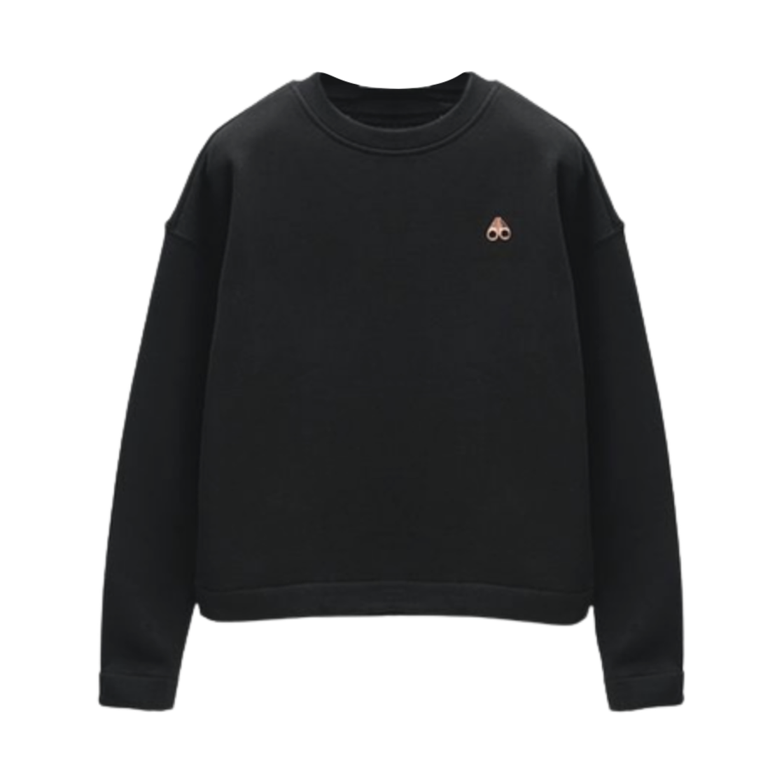 M30LS612292 Moose Knuckles Hayden Logo Crewneck Sweatshirt Black