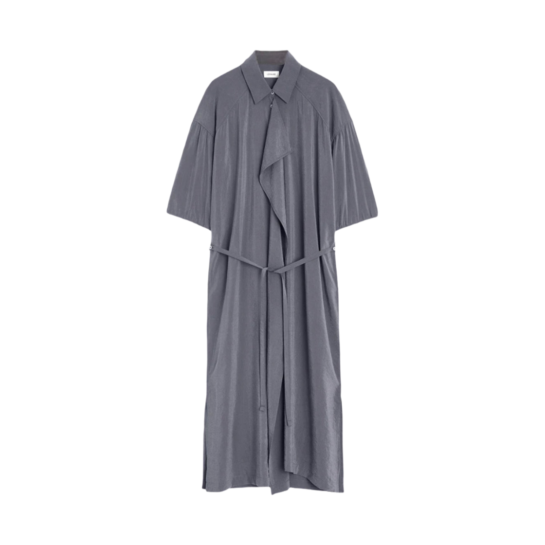 DR1056-LF1308-991 (W) Lemaire Asymmetrical Shirt Dress Dark Asphalt
