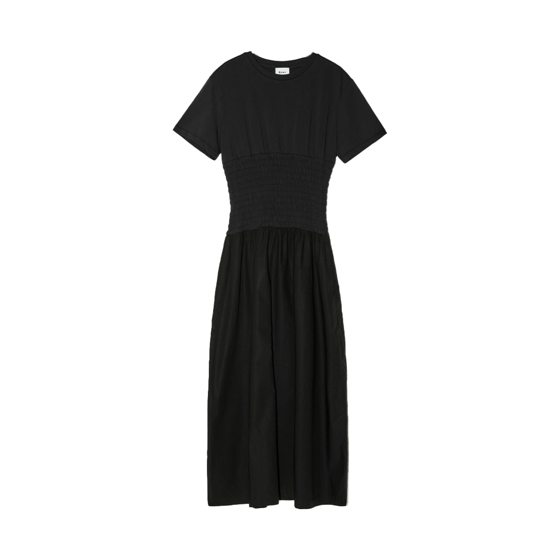 엔오르 우먼 스모킹 탑 레이어드 원피스 블랙(Enor Women Smoking Top Layerd One Piece Black)