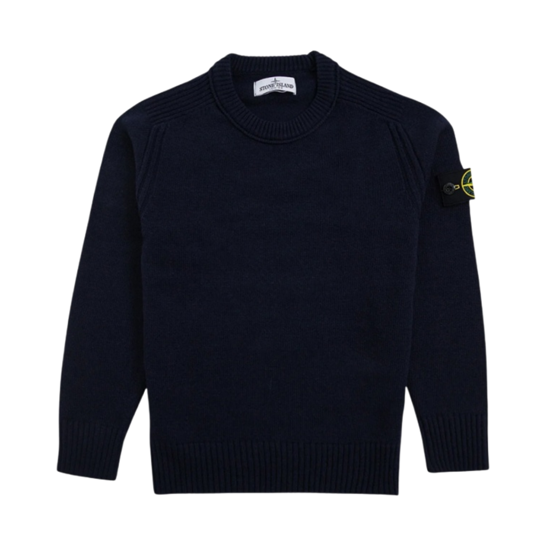 (키즈) 스톤 아일랜드 506A1 크루넥 니트 마린 블루 - 21FW((Kids) Stone Island 506A1 Crewneck Knit Marine Blue - 21FW) - 1