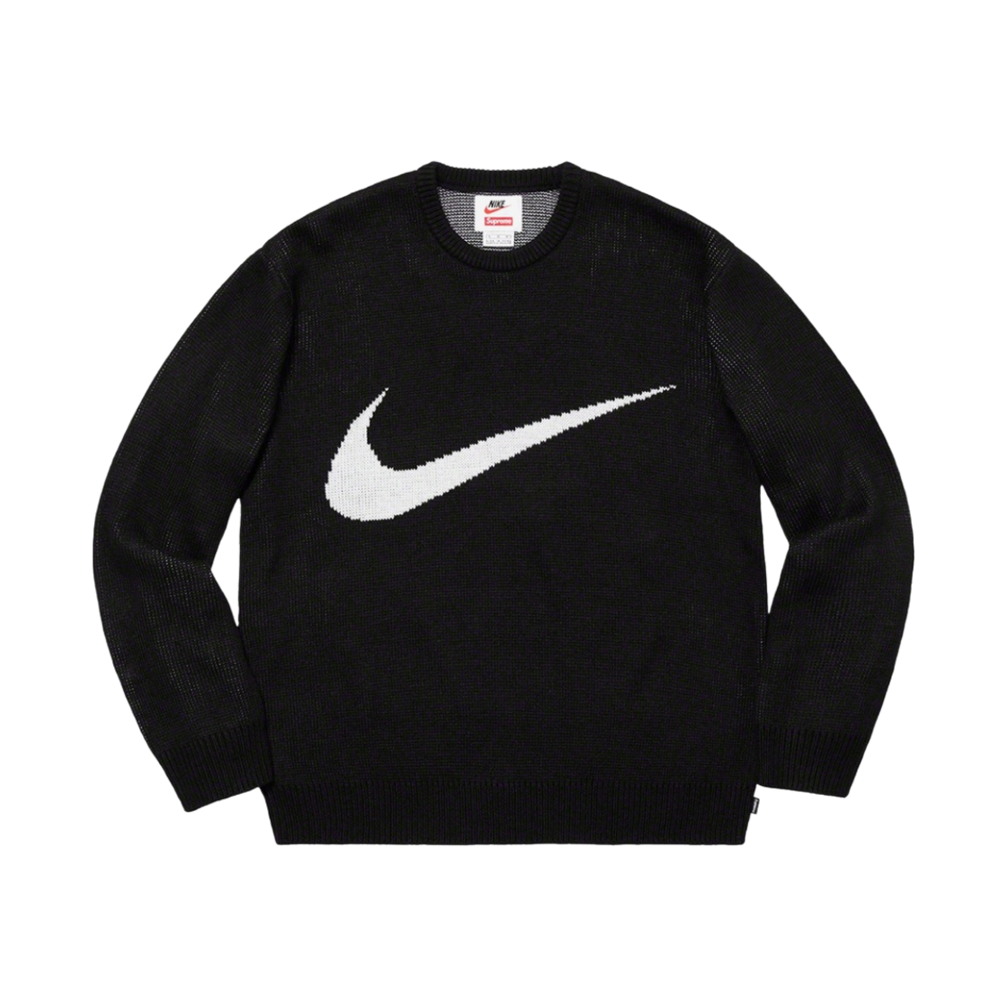 슈프림 x 나이키 스우시 스웨터 블랙 - 19SS