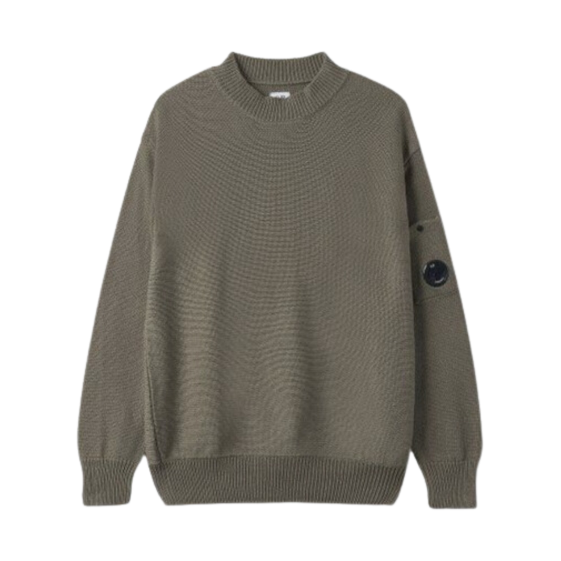 14CMKN130A006482A648 C.P. Company Compact Cotton Crew Neck Knit Bronze Green - 23SS