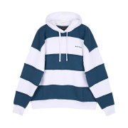Botter Logo Stripe Cotton Hoodie White Navy