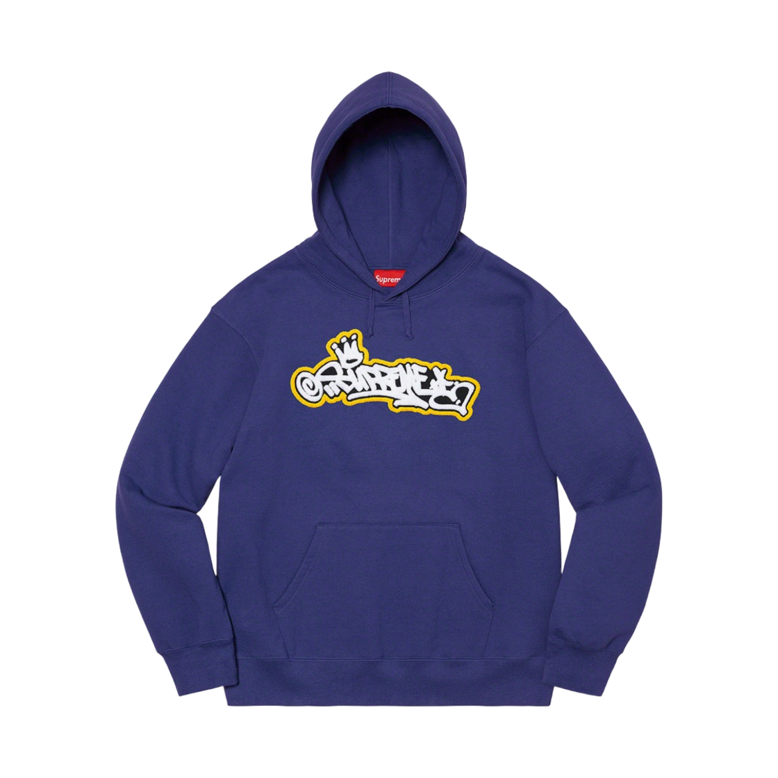 슈프림 핸드스타일 후드 스웨트셔츠 워시드 네이비 - 21SS(Supreme Handstyle Hooded Sweatshirt Washed Navy - 21SS) - 1
