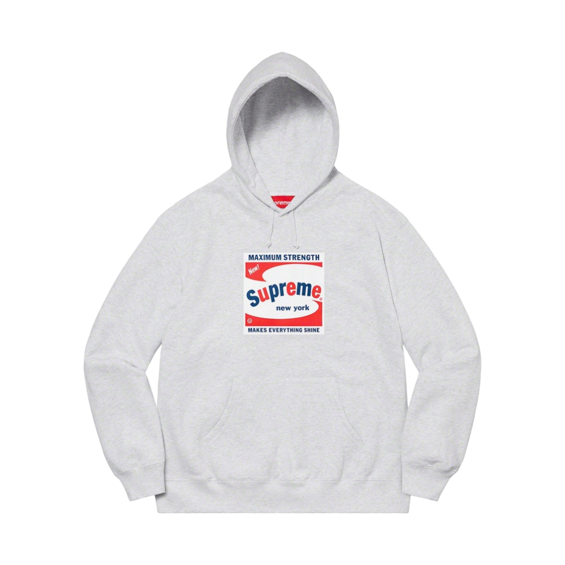- Supreme Shine Hooded Sweatshirt Ash Grey - 21SS