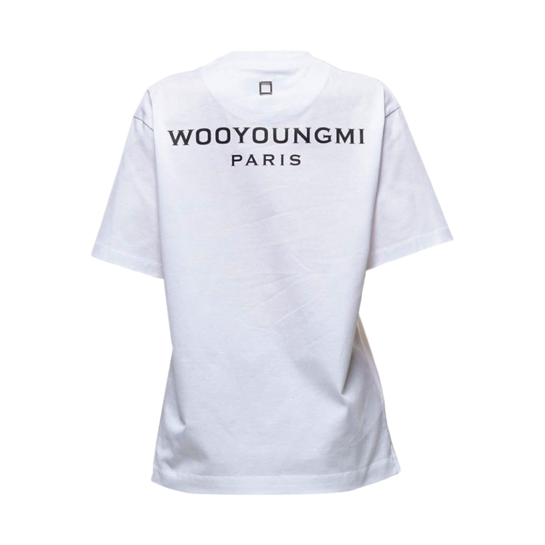 (W) 우영미 코튼 레귤러 핏 백로고 티셔츠 화이트 - 23FW((W) Wooyoungmi Cotton Regular Fit Back Logo T-Shirt White - 23FW) - 1