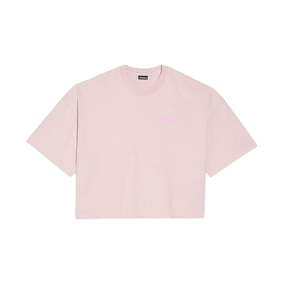 자크뮈스 르 티셔츠 코르토 박시 크롭 티셔츠 핑크(Jacquemus Le T-Shirt Corto Boxy Cropped T-Shirt Pink) - 1