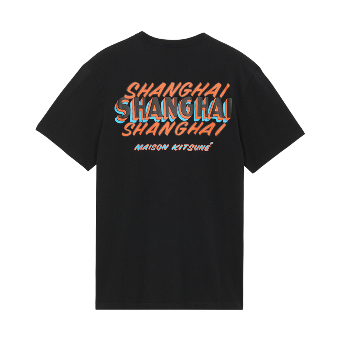 메종 키츠네 상하이 벤 클레베이 클래식 티셔츠 블랙(Maison Kitsune Shanghai Ben Klevay Classic T-Shirt Black) - 1