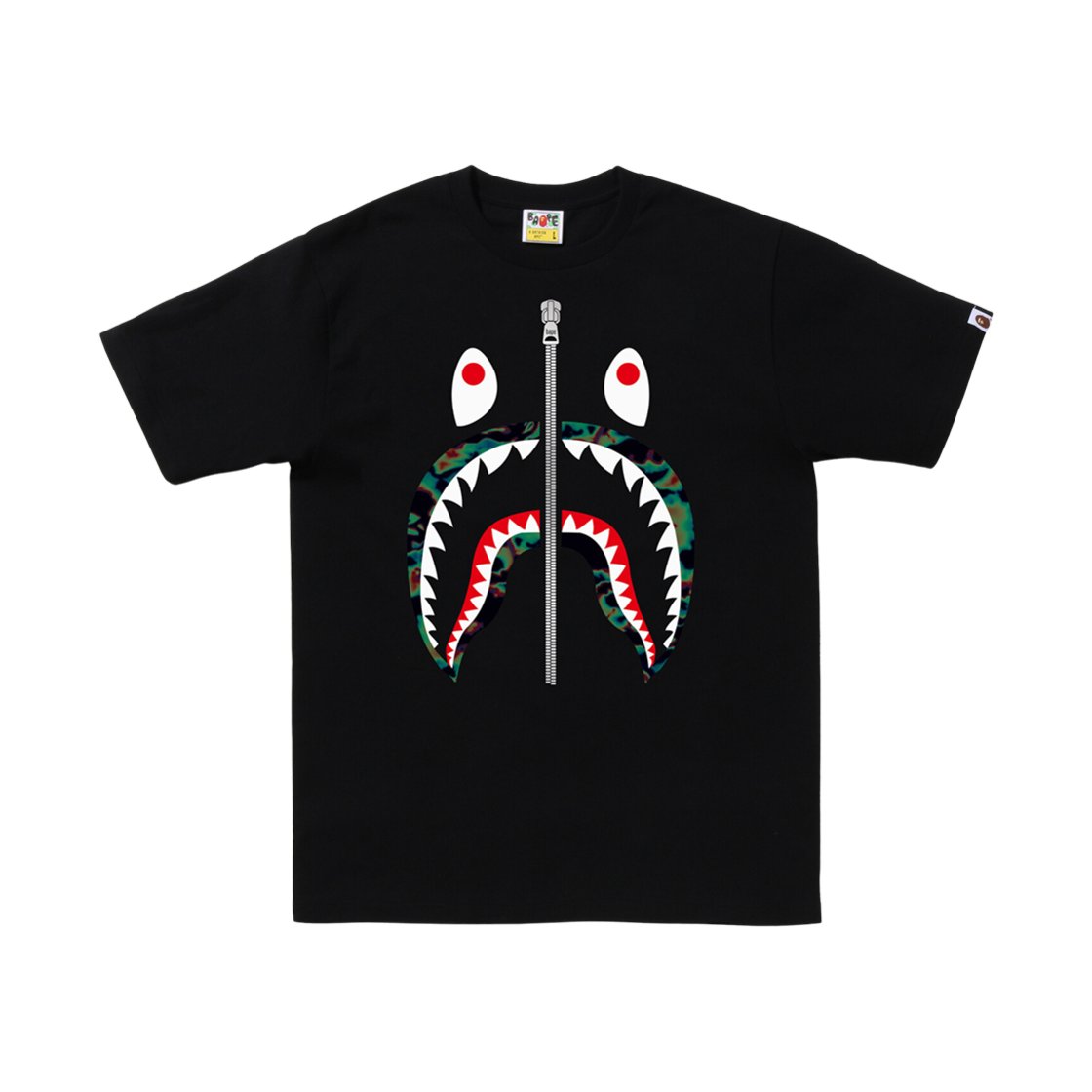베이프 베이프 써모그래피 샤크 티셔츠 블랙(BAPE Bape Thermography Shark T-Shirt Black) - 1