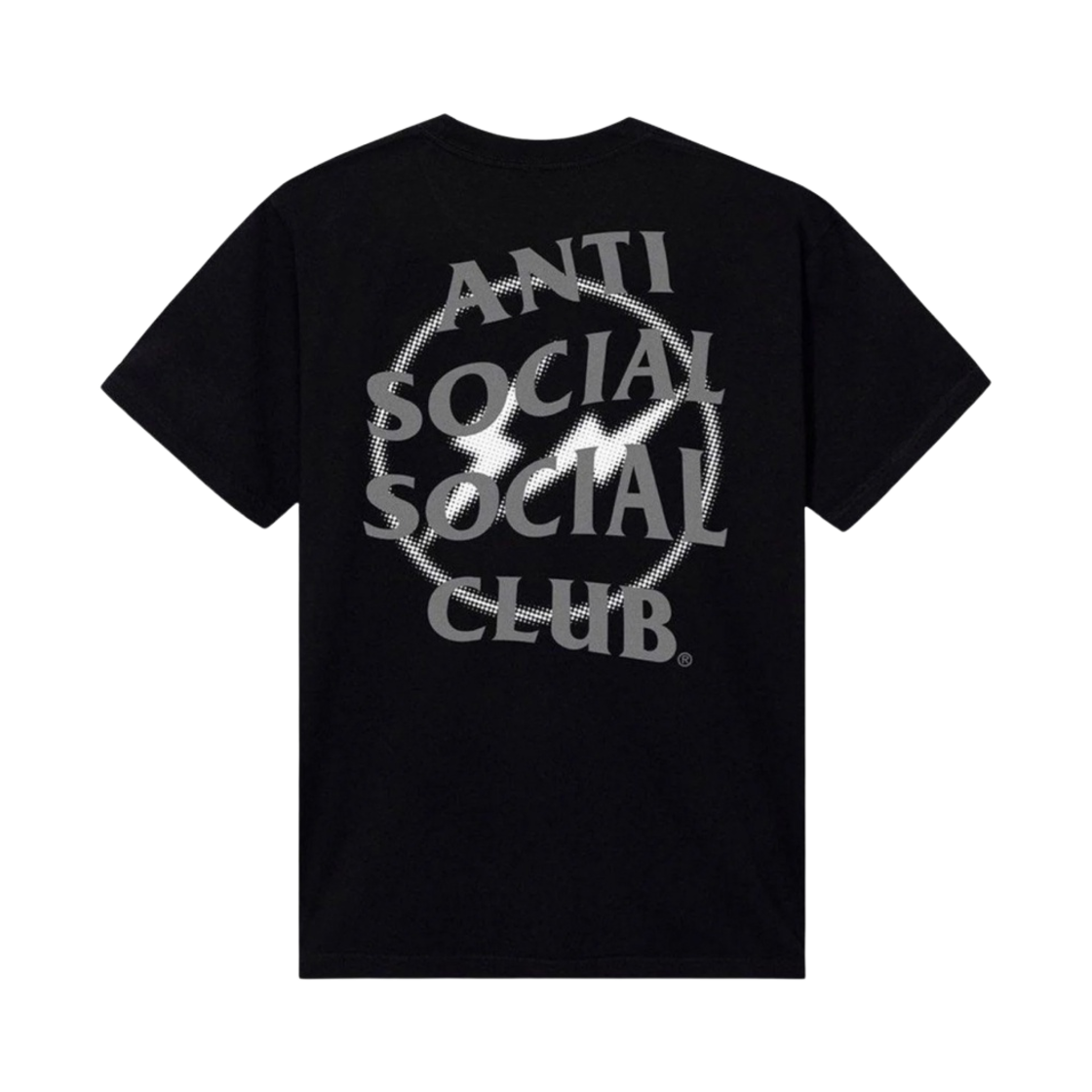 안티 소셜 소셜 클럽 x 프라그먼트 디자인 하프 톤 로고 티셔츠 블랙 그레이(Anti Social Social Club x Fragment Design Half Tone Logo T-Shirt Black Grey) - 1