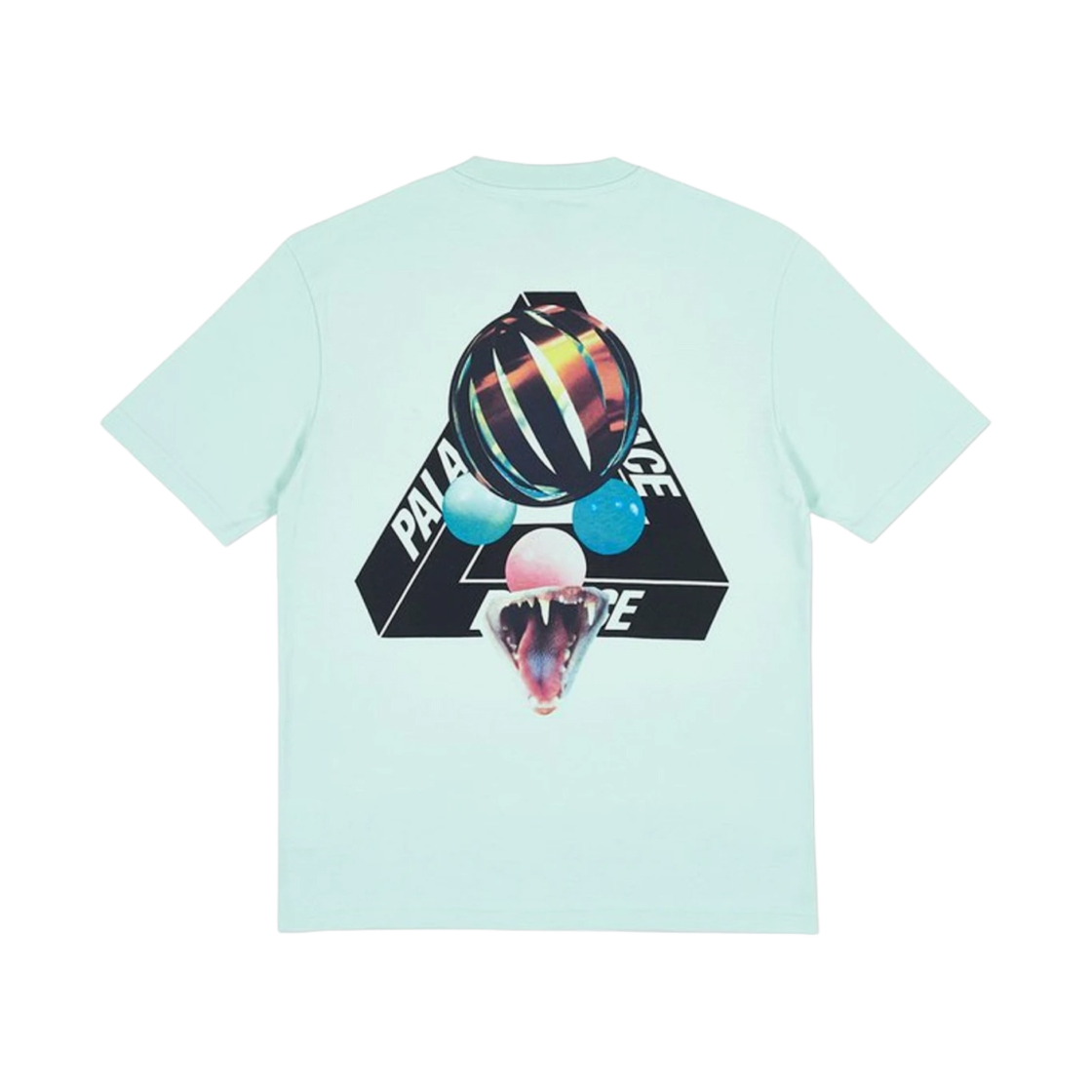 - Palace Sans Ferg T-Shirt Black Duck Egg Blue - 18SS