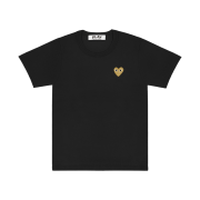 (W) Play Comme des Garcons Gold Heart T-Shirt Black