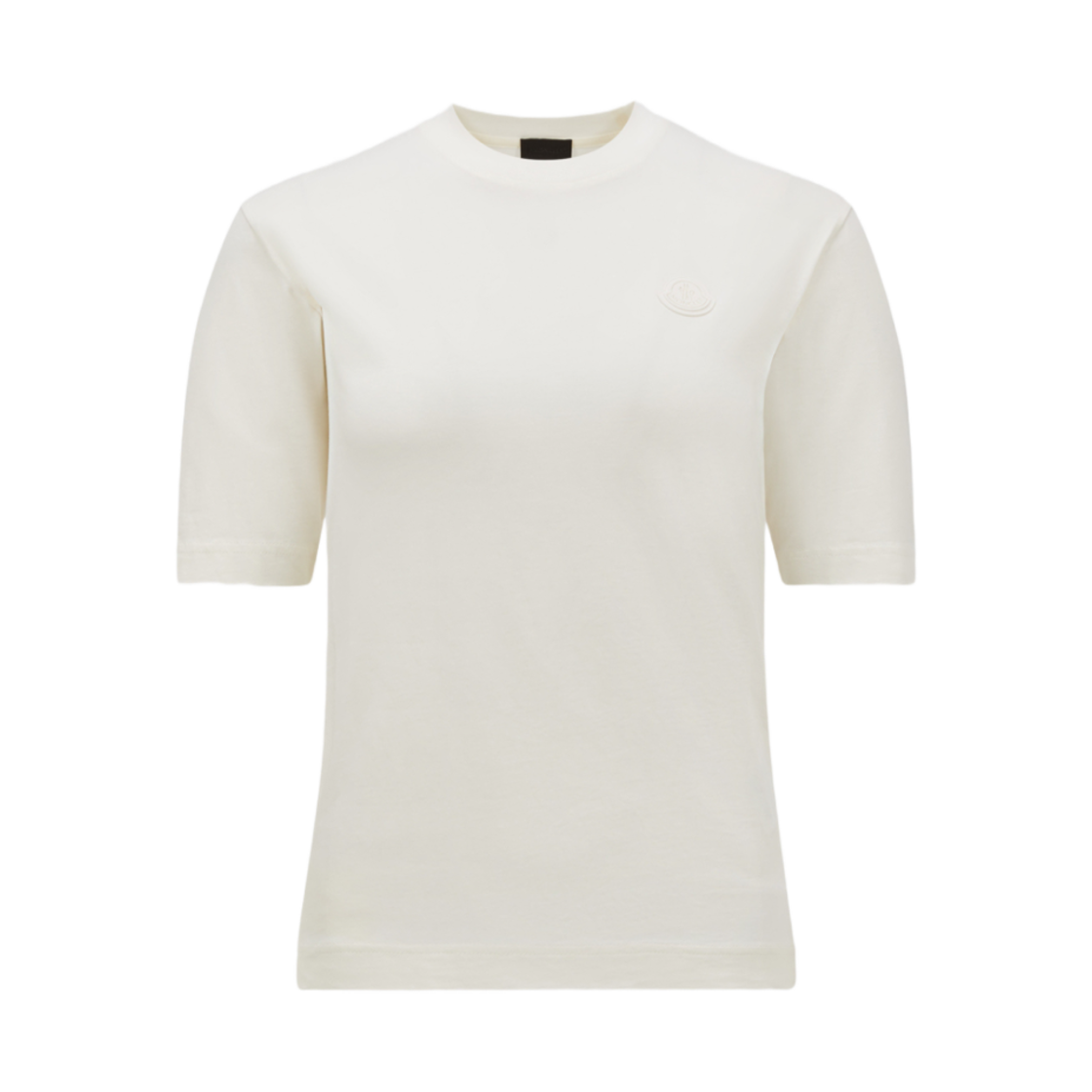 K1-093-8C00005-89A17-034 (W) Moncler Silicone Logo Patch Cotton T-Shirt White - 25SS