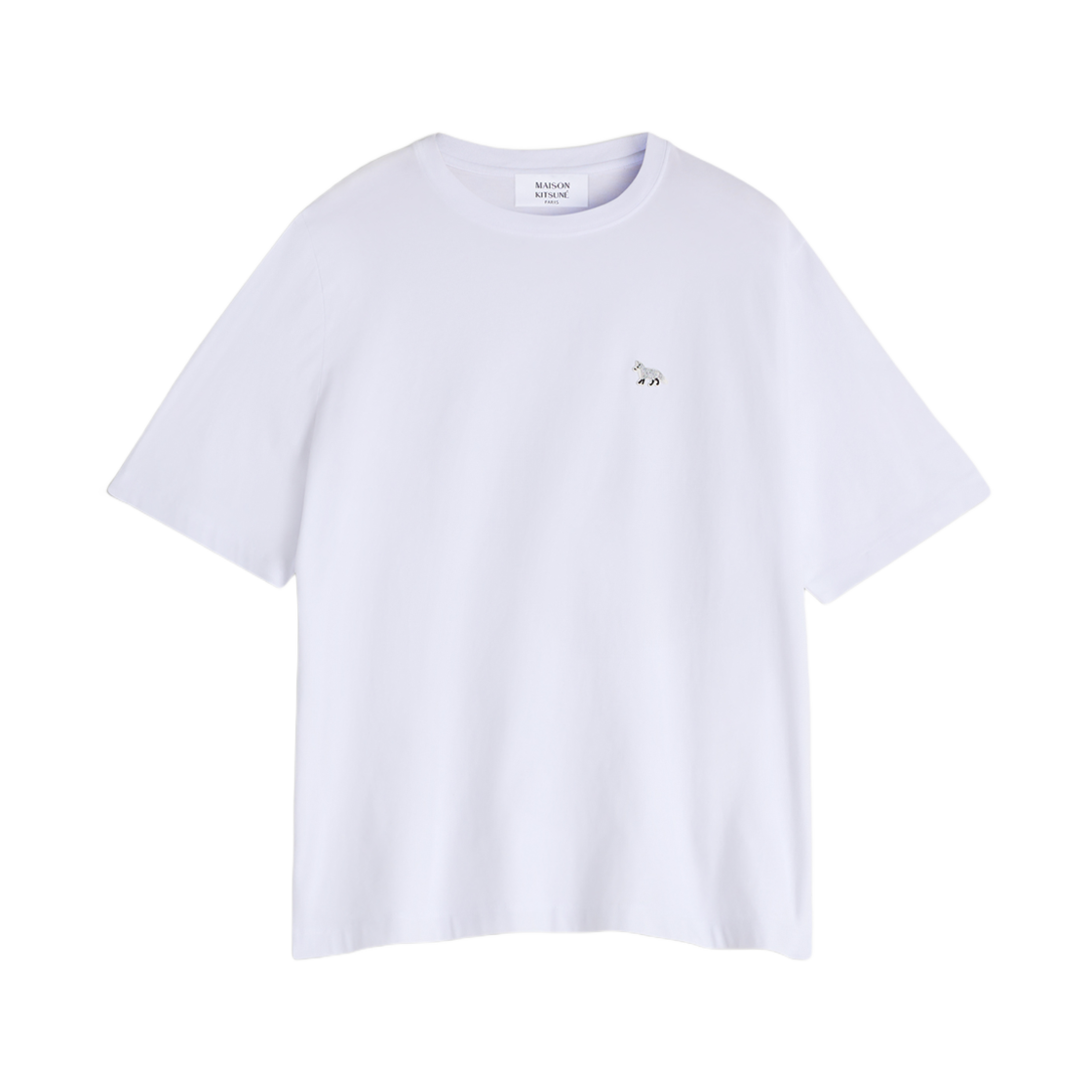 OW00130KJ0008-P100 (W) Maison Kitsune Baby Fox Patch Comfort T-Shirt White