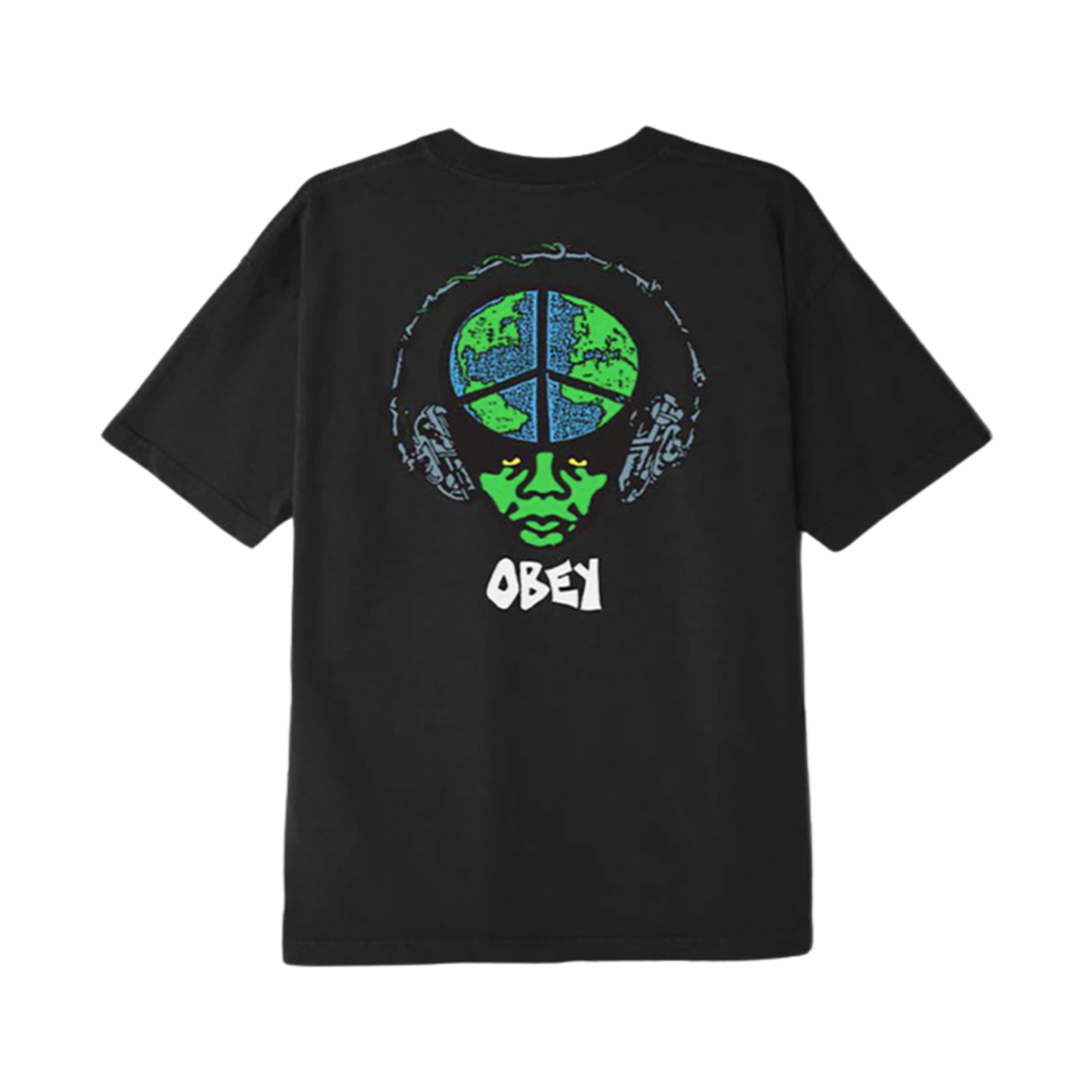 오베이 월드 피스 헤비웨이트 티셔츠 오프 블랙(Obey World Peace Heavyweight T-Shirt Off Black)
