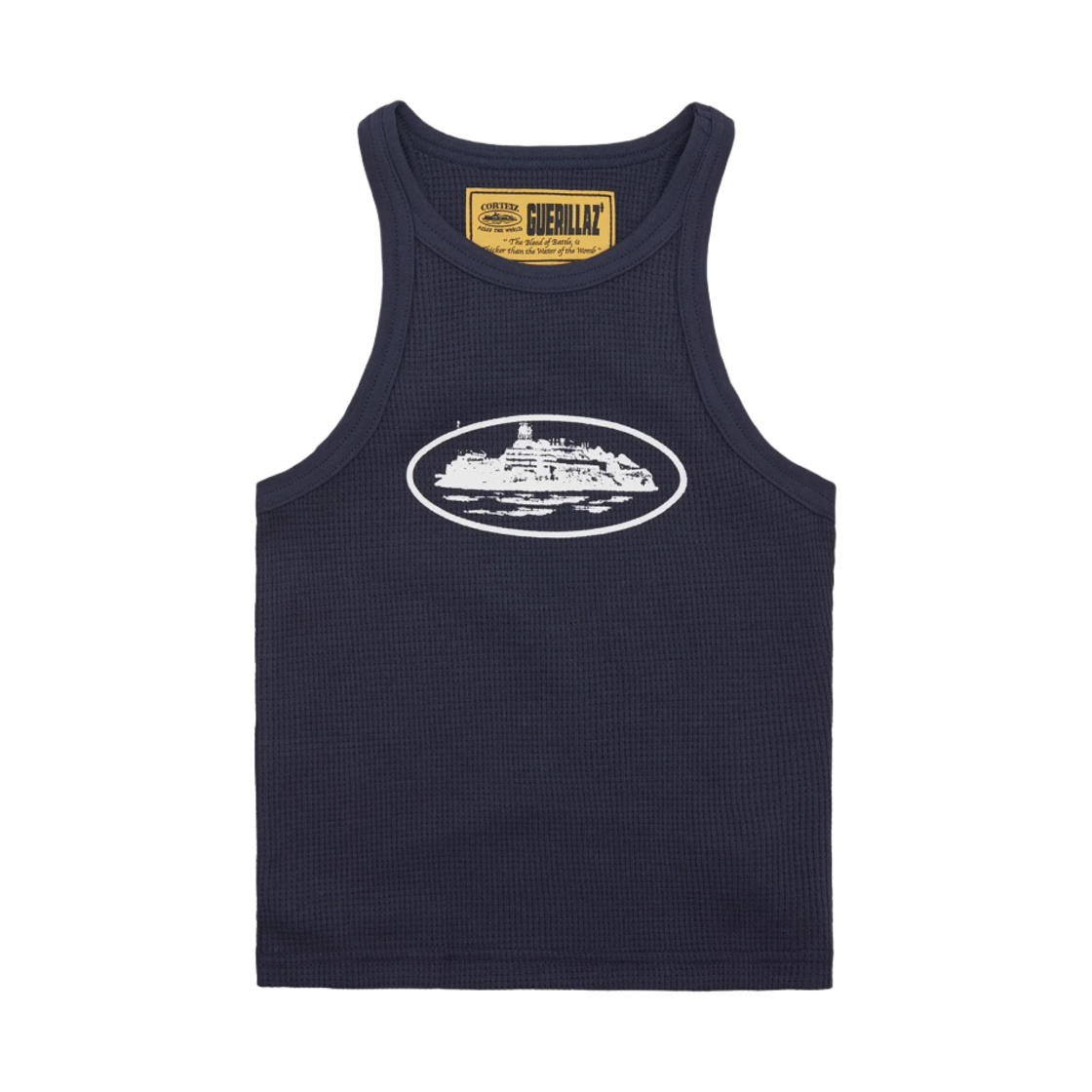 (W) 코르테이즈 게릴라즈 탱크탑 네이비 화이트((W) Corteiz Guerillaz Tank Top Navy White) - 1