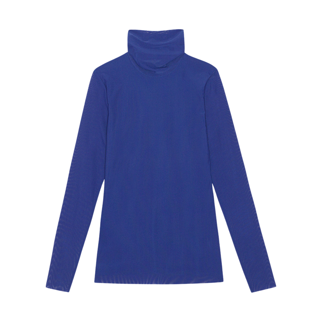 (W) 가니 메쉬 롱슬리브 롤 넥 소달라이트 블루((W) Ganni Mesh Long Sleeve Roll Neck Sodalite Blue) - 1