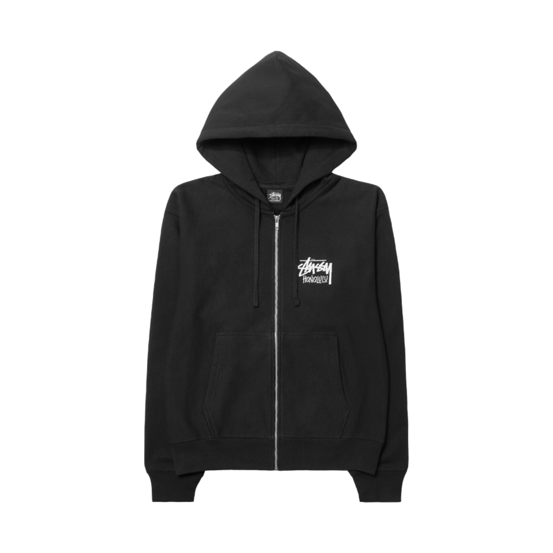 스투시 스탁 호놀룰루 집 후드 블랙