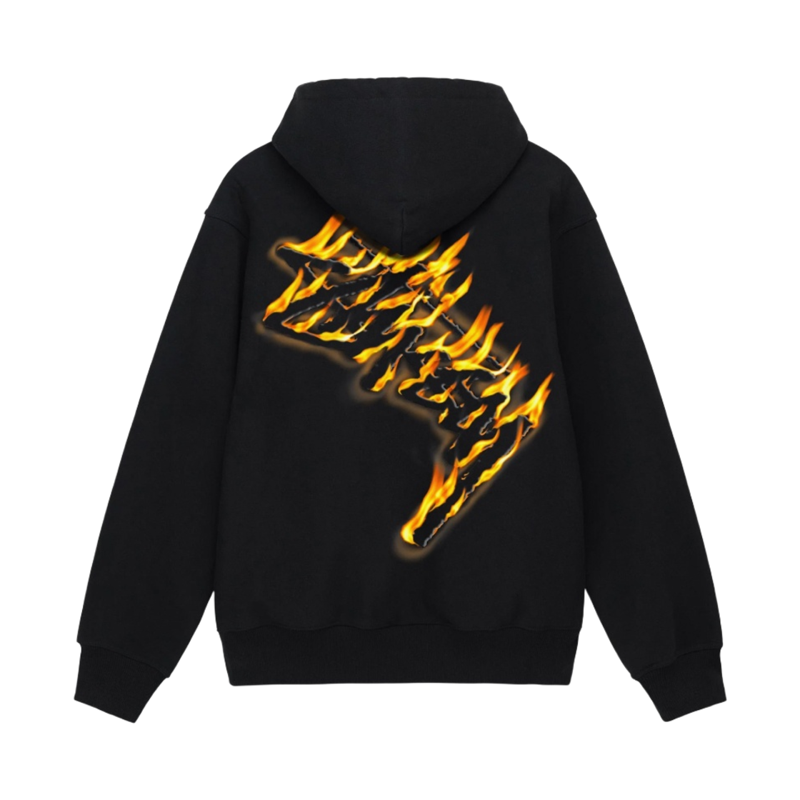 스투시 버닝 스탁 후드집업 블랙