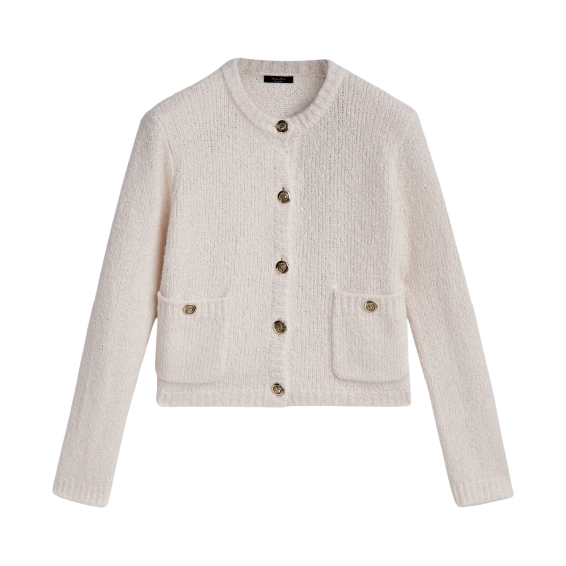 마시모두띠 포켓 미니 부클 니트 가디건 크림(Massimo Dutti Mini Boucle Knit Cardigan with Pockets Cream)