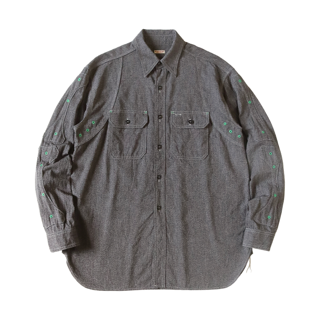 캐피탈 헤더 샴브레이 본 패치 벤틸레이터 워크 셔츠 차콜